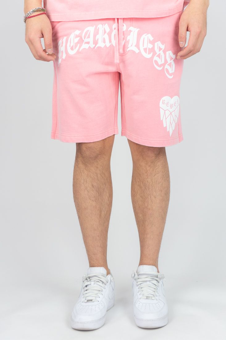 Rebel Minds 'Heartless' Shorts (Dusty Pink) 151-970 - FRESH N FITTED
