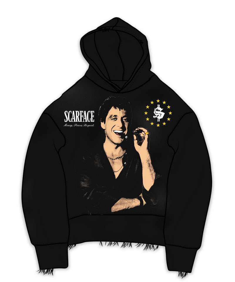Reason 'Scarface' Distressed Hoodie (Black) RS5-149