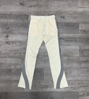 BKYS 'Stripped' Fleece Stacked Pants (Off White) P1264 - FRESH N FITTED