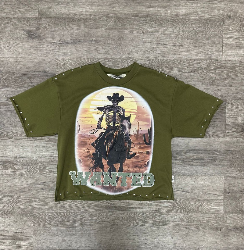 BKYS 'Cowboy Skeleton' Cropped T-Shirt (Oak) T1298 - FRESH N FITTED