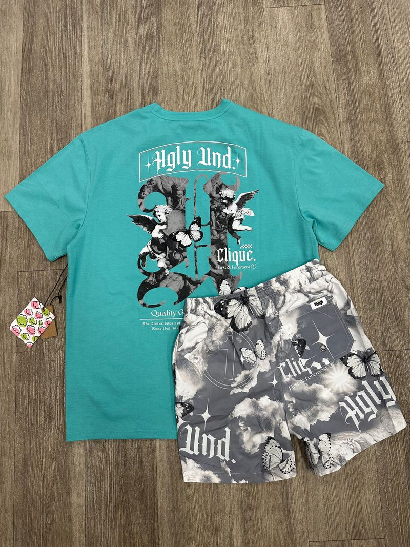 Highly Undrtd Kids 'Big U Energy' Tee (Teal) US5106T - US5106K - FRESH N FITTED