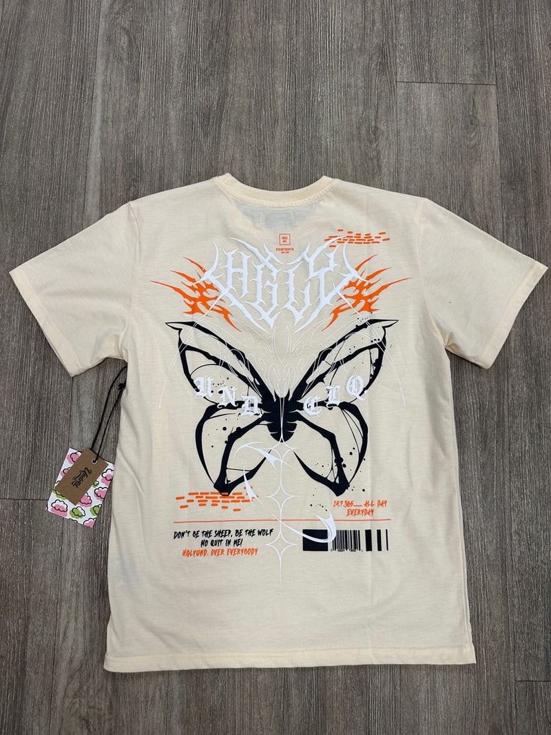 Highly Undrtd Kids 'Tribal Wings' Tee (Ivory) US5107T - US5107K - FRESH N FITTED