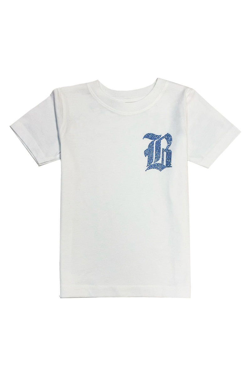 Black Label Kids 'BL Bling' T-Shirt (White/Blue) - FRESH N FITTED