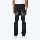 Smoke Rise 'All Rhinestone' Stacked Flare Denim (Hematite Black) JP25536 - FRESH N FITTED