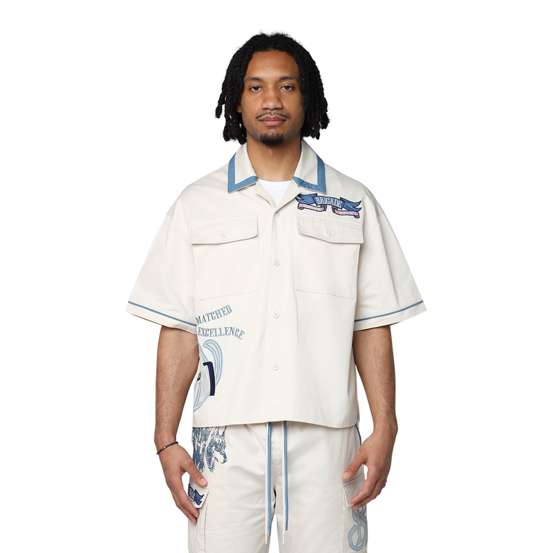 Smoke Rise 'Premier' Woven Shirt (Coronet Blue) WH25588 - FRESH N FITTED