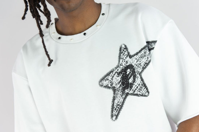 Rebel Denim 'Sinner' Cropped T-shirt (White) 752-143 - FRESH N FITTED