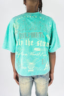 Rebel Denim 'Fearlessness' Cropped T-shirt (Jade) 752-145 - FRESH N FITTED