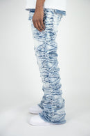 Roar Denim 'X Fray' Stacked Flare Denim (Lt.Blue) G52-641 - FRESH N FITTED