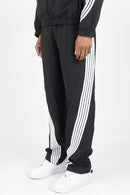 Rebel Minds 'Bent Stripes' Nylon Sweatpants (Black) 100-490 - FRESH N FITTED