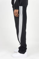 Rebel Minds 'Bent Stripes' Nylon Sweatpants (Black) 100-490 - FRESH N FITTED