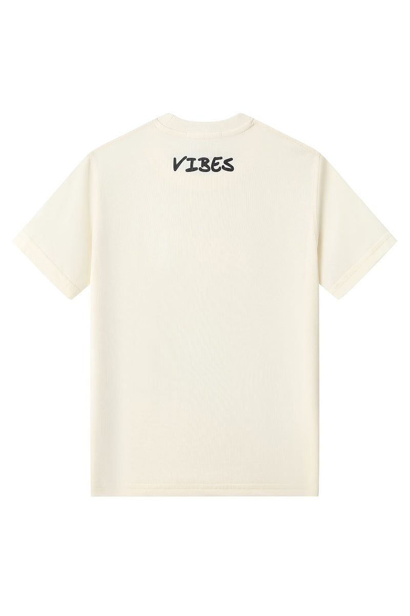 Black Label Kids 'Vibes' T-Shirt (Cream) - FRESH N FITTED