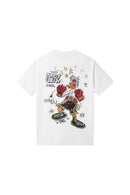 Black Label 'Fighting Duck' T-Shirt (White) 525 - FRESH N FITTED