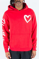 Rebel Minds 'Heartless' Hoodie (Red) 152-321