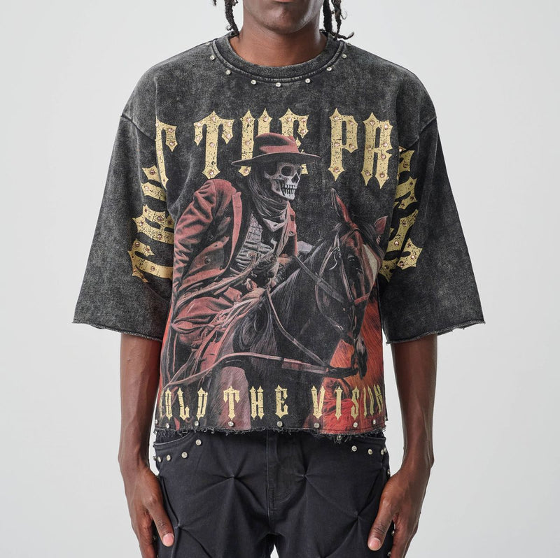 TAKER 'Trust the Process' Cropped T-Shirt (Black) T5201