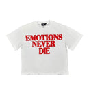 Mixed Emotion 'End' S/S Rhinestone Shirt (White)