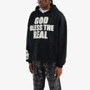 VOYAGE STUDIO 'God Bless The Real' Cropped Hoodie (Black) 53J13