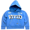 Elite Denim Kids 'Vivid' Rhinestone Pearls Hoodie (Blue) 4318-JR