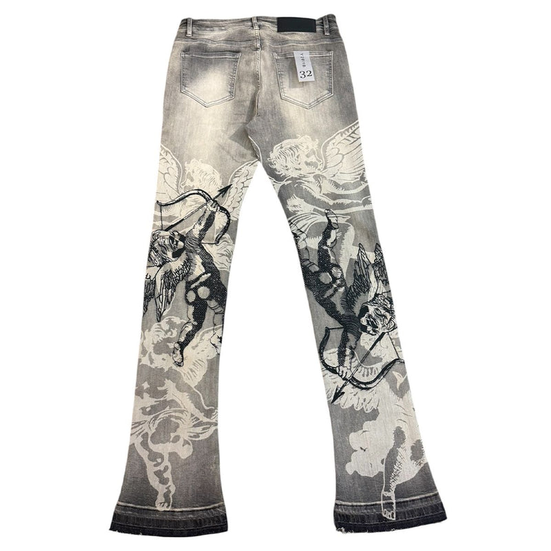 Waimea 'Cupid' Stacked Rhinestone Denim (Ant. Grey) M8567D