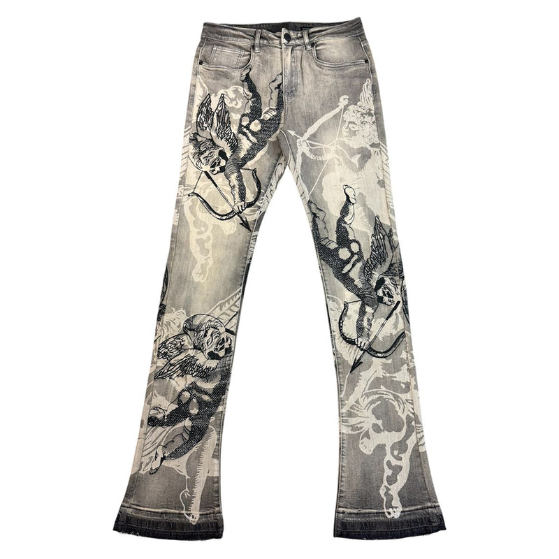 Waimea 'Cupid' Stacked Rhinestone Denim (Ant. Grey) M8567D
