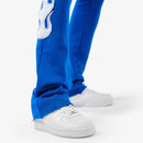 Copper Rivet Flame Stacked Sweat Pants (Royal Blue) 511536
