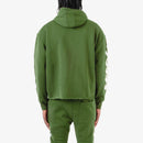 Copper Rivet Saint Cropped Hoodie (Olive) 531082 back