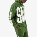 Copper Rivet Saint Cropped Hoodie (Olive) 531082