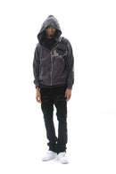 DARKAGES 'Loyalty' Zip Up Hoodie (Dk.Grey) DA7014-DGY