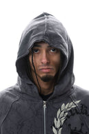 DARKAGES 'Loyalty' Zip Up Hoodie (Dk.Grey) DA7014-DGY