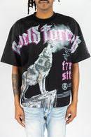 “Rebel Denim grey rhinestone long sleeve cropped flannel shirt 652-237”