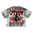 First Row ‘A Sacred Vow Hidden Thurible' Cropped T-Shirt (Ecru) FRM3036A