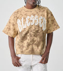 TAKER 'Blessed' Cropped T-Shirt (Sand) T5209