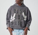 TAKER 'Blessed and Shine' Cropped Hoodie (Gray) T5257