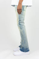 Roar Denim 'R&R' Stacked Flare Denim In Light Vintage