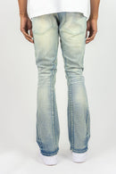 Roar Denim 'R&R' Stacked Flare Denim In Light Vintage