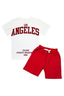 Black Label Kids 'LA Dept.' Set (Red/White) - FRESH N FITTED