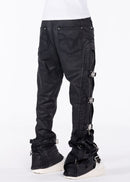 Guapi 'Black Cross Buckle' Stacked Premium Denim