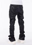 Guapi 'Black Cross Buckle' Stacked Premium Denim