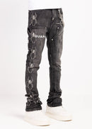 Guapi 'Obsidian Black Spider' Stacked Premium Denim