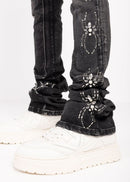 Guapi 'Obsidian Black Spider' Stacked Premium Denim