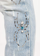 Guapi 'Aqua Blue Spider' Stacked Premium Denim