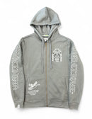 Highly Undrtd 'Above All' Rhinestone Zip-Up Hoodie (Grey) UF5604