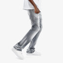 Copper Rivet 'Cross Hatch' Flare Denim (Grey) 533017