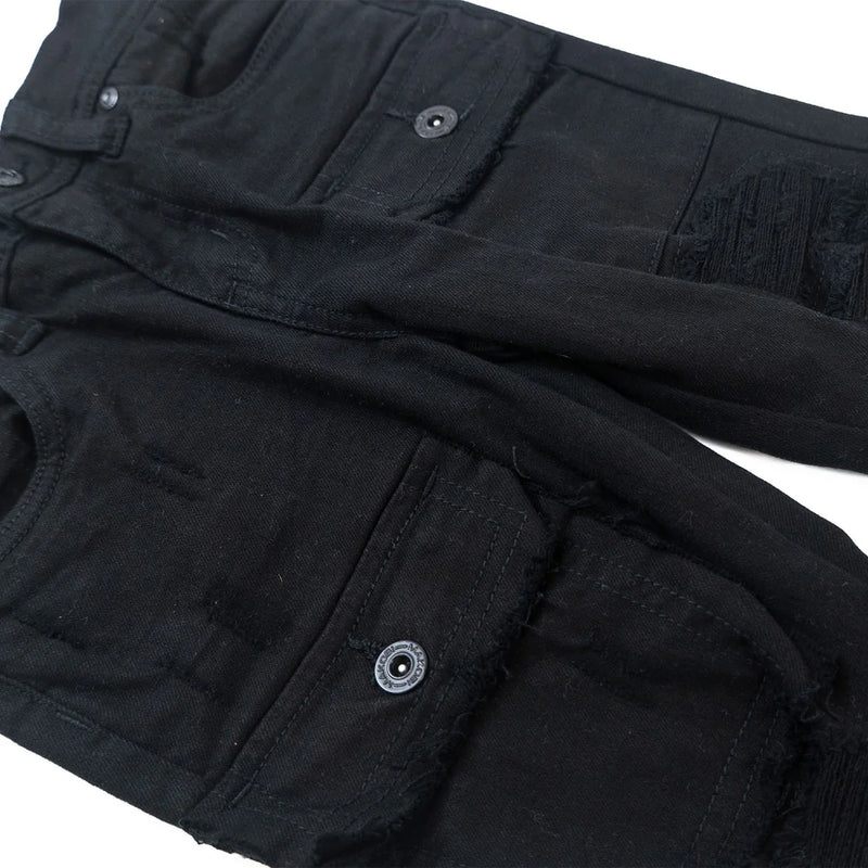 Makobi Kids "Cesare" Stacked Denim (Black) B1968 - FRESH N FITTED
