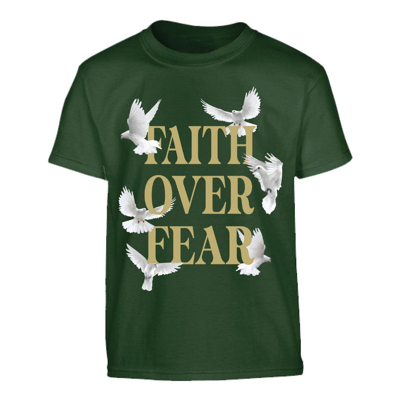 3FORTY Kids 'Faith Over Fear' T-Shirt (Olive) - FRESH N FITTED