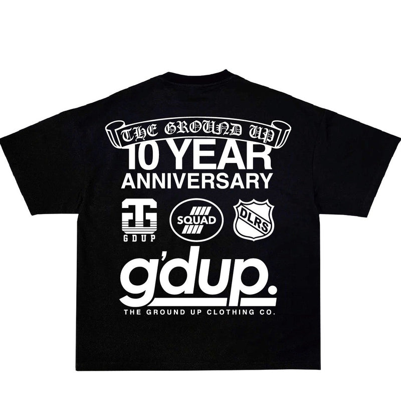 The Ground Up '10 Year Anniversary' T-Shirt (Black) - FRESH N FITTED-2 INC