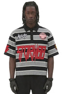 STORM88 Jersey 3/4 Sleeve Polo (Grey/Black) ST8-001 - FRESH N FITTED