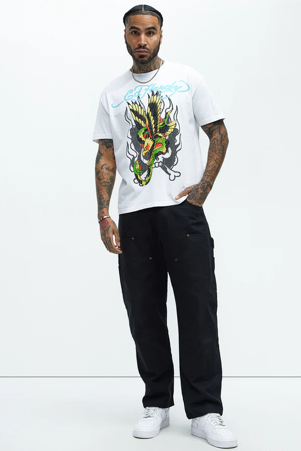 Ed Hardy 'Eagle Snake' T-Shirt (Vintage White) BAOM1102-6 - FRESH N FITTED