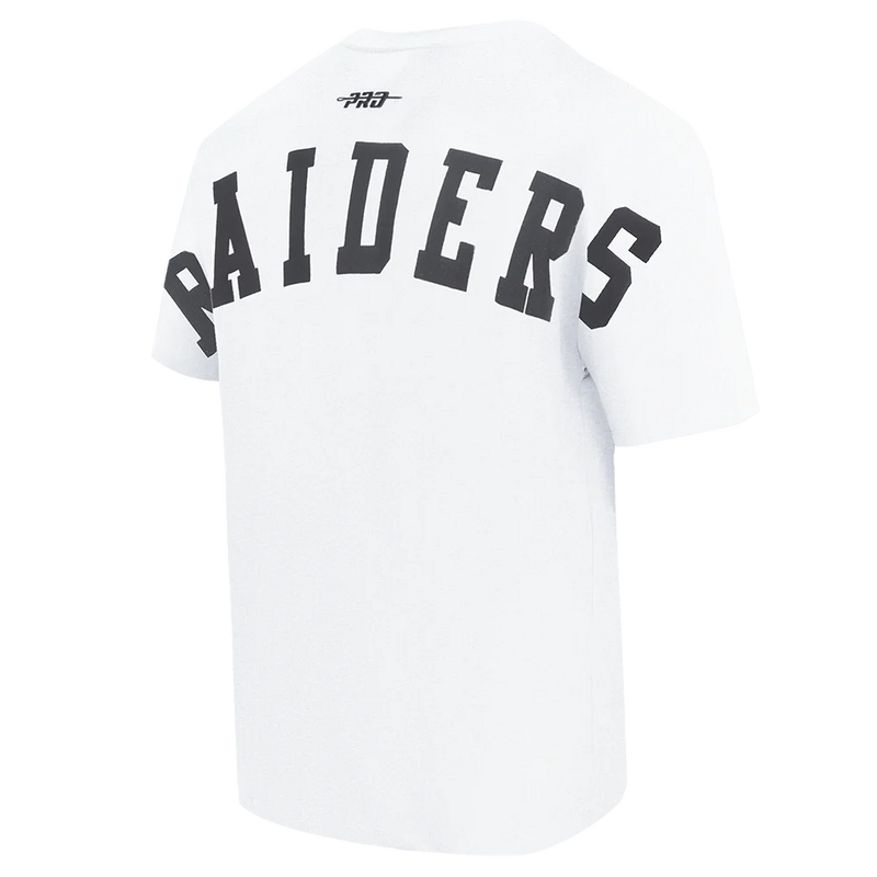 Pro Standard 'Las Vegas Raiders Wingspan' Drop Shoulder T-Shirt (White) FOR41410452 - FRESH N FITTED