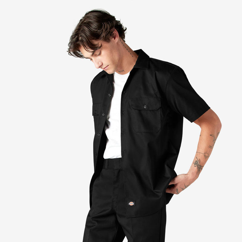 Dickies Men's SS Work Shirt (Black) 1574BK - Fresh N Fitted Inc