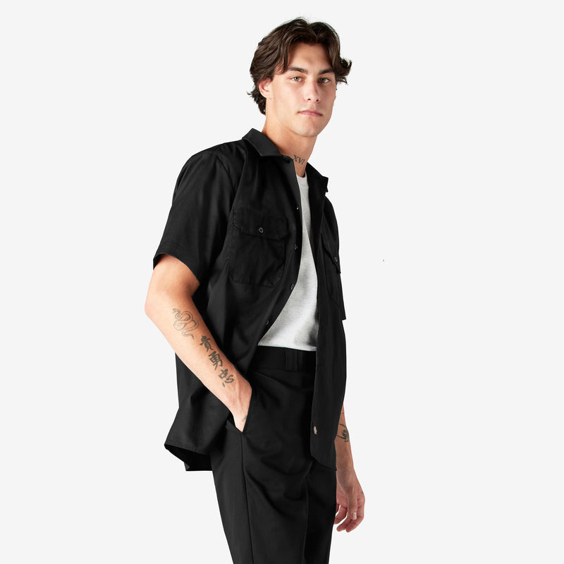 Dickies Men's SS Work Shirt (Black) 1574BK - Fresh N Fitted Inc